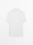 Short sleeve polo shirt with collar detail