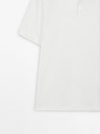 Short sleeve polo shirt with collar detail