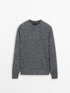 100% cashmere crew neck sweater