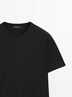 Cotton blend knit T-shirt