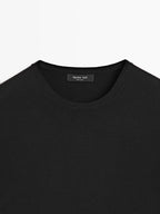 Cotton blend knit T-shirt