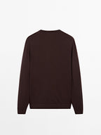 100% merino wool knit sweater