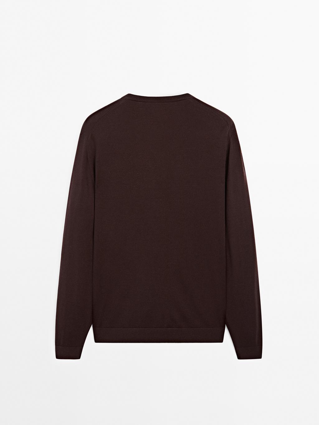 100% merino wool knit sweater