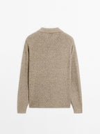 100% cotton mouline knit cardigan