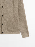 100% cotton mouline knit cardigan