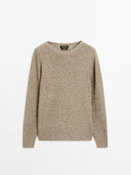 100% cotton mouline knit sweater