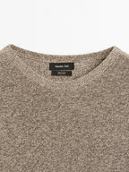 100% cotton mouline knit sweater