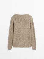 100% cotton mouline knit sweater