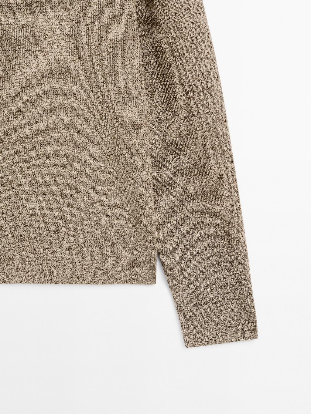 100% cotton mouline knit sweater