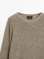 100% cotton mouline knit sweater
