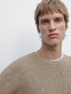 100% cotton mouline knit sweater