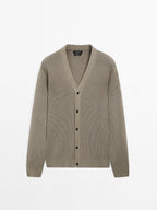 100% cotton knit cardigan