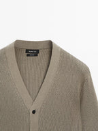100% cotton knit cardigan