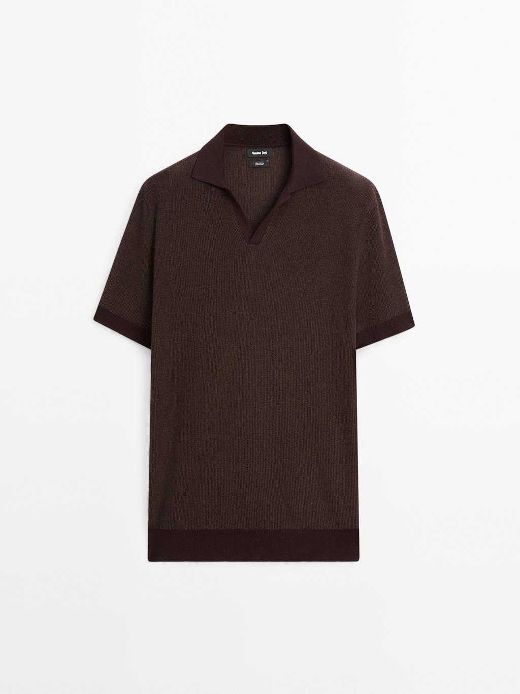 100% cotton knit polo shirt
