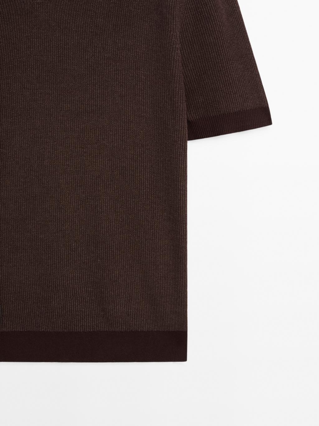 100% cotton knit polo shirt