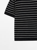 100% cotton striped knit T-shirt