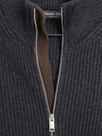 Cardigan with zip pockets and contrast detail