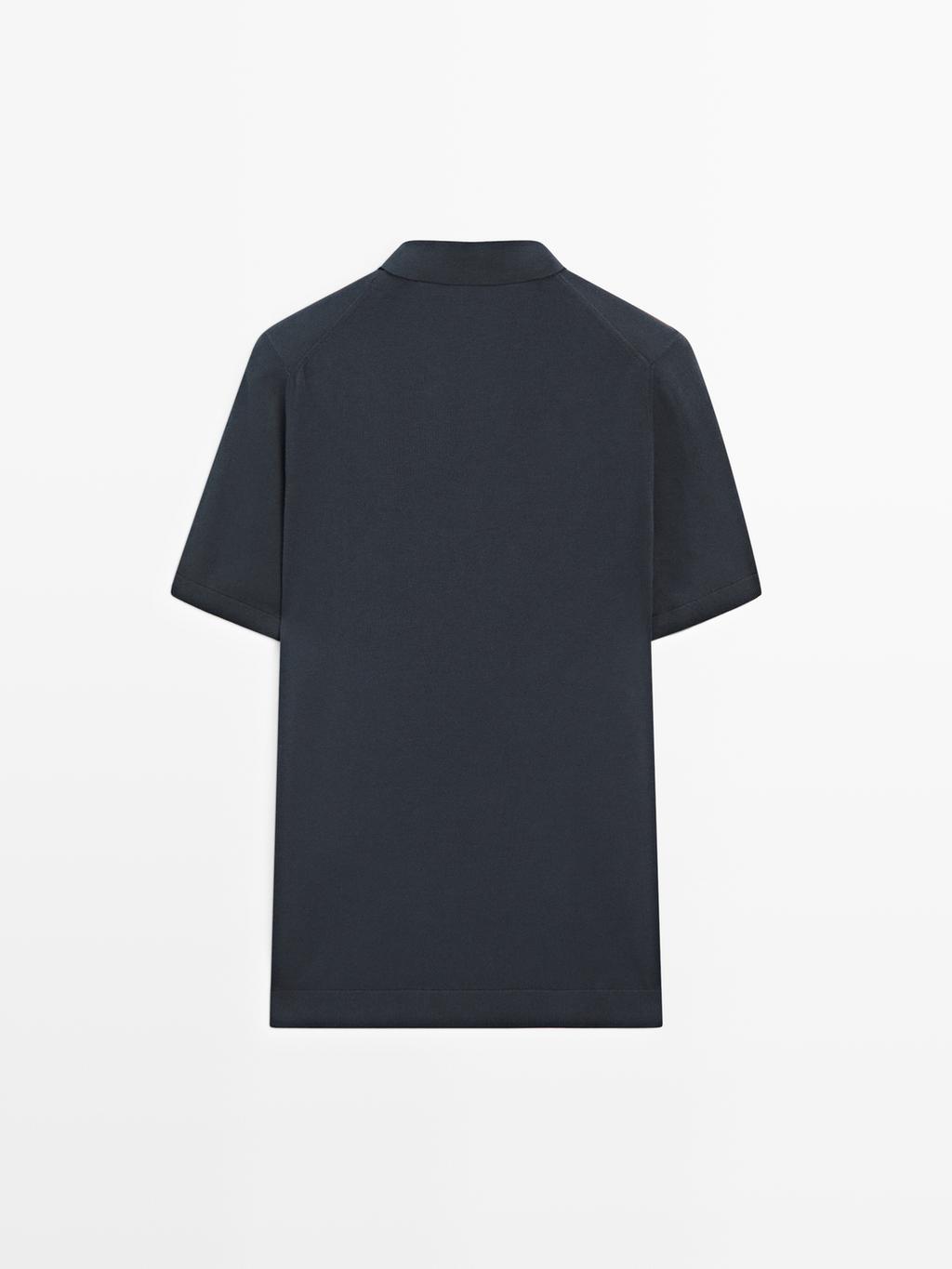 100% cotton knit short sleeve polo shirt