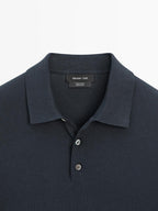 100% cotton knit short sleeve polo shirt