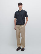 100% cotton knit short sleeve polo shirt