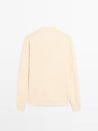 100% wool V-neck knit cardigan