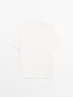 Short sleeve linen blend T-shirt