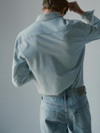 Denim slim-fit shirt