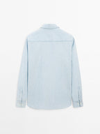 Denim slim-fit shirt