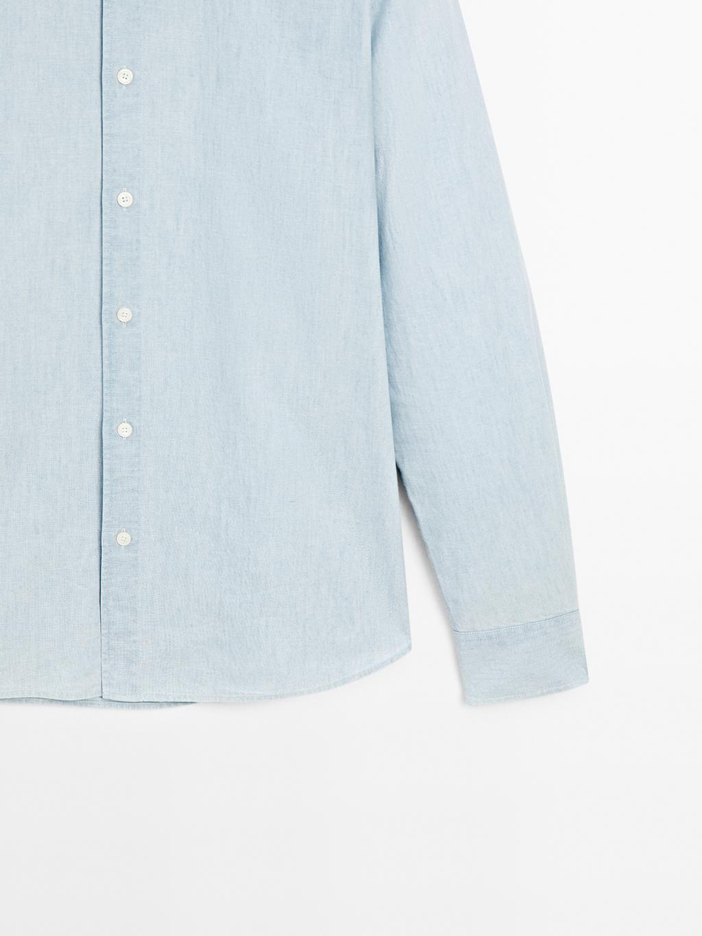 Denim slim-fit shirt