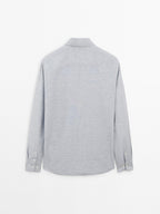 Regular fit flecked shirt