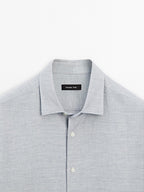 Regular fit flecked shirt