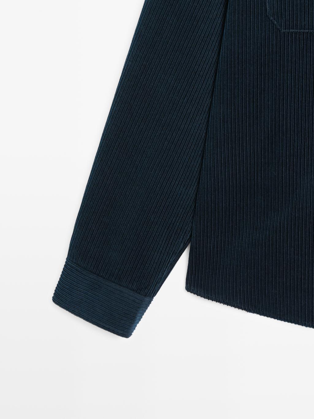 Corduroy overshirt with pockets
