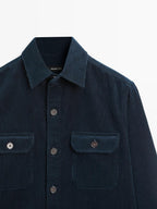 Corduroy overshirt with pockets