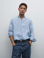 100% linen regular fit Oxford shirt
