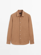 Regular fit shirt with maltinto finish