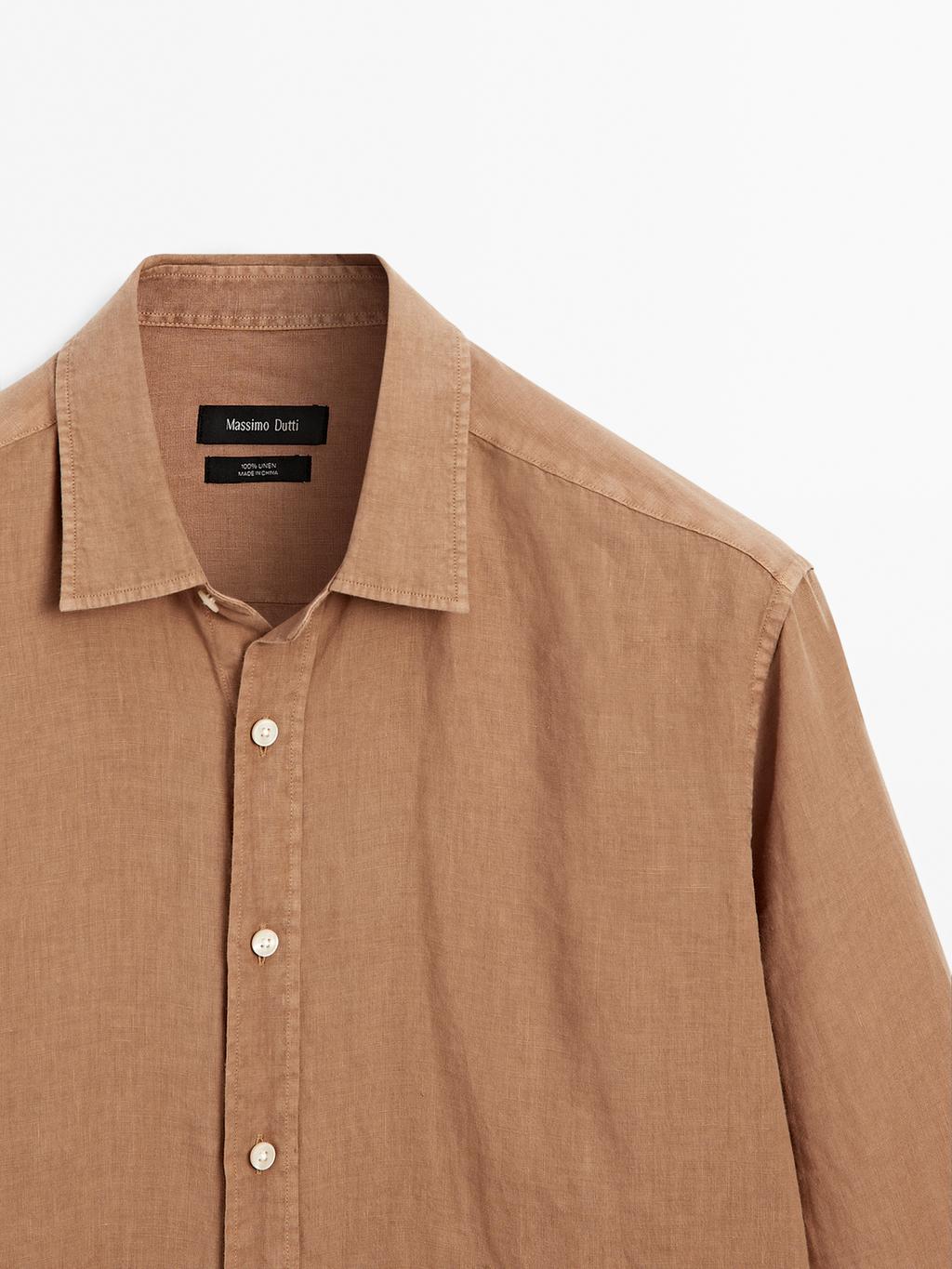 Regular fit shirt with maltinto finish