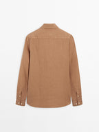 Regular fit shirt with maltinto finish