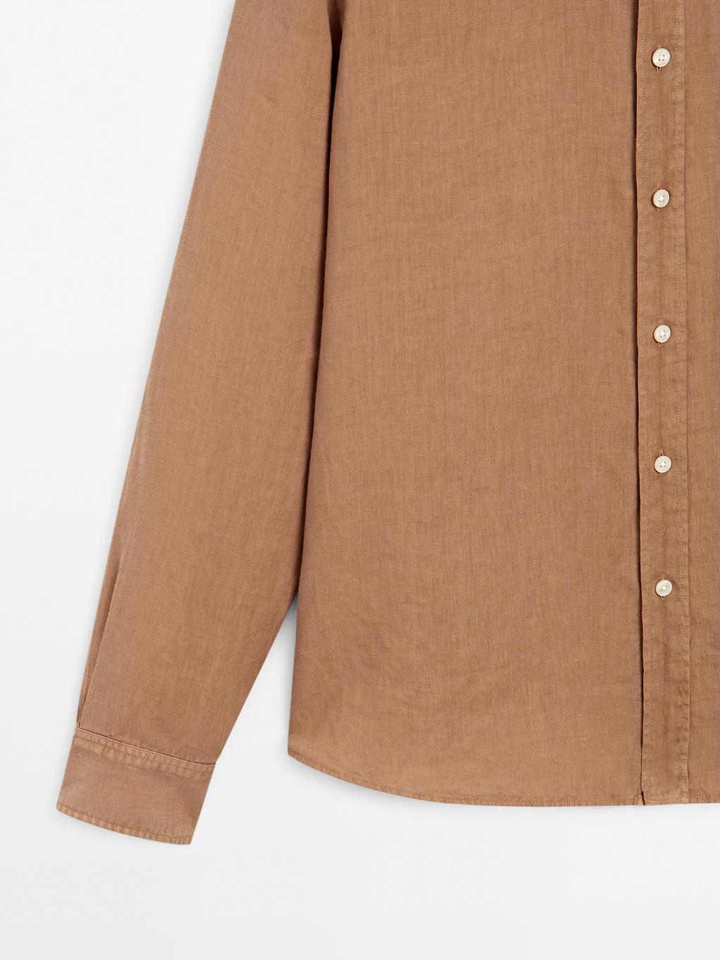 Regular fit shirt with maltinto finish