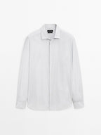 Regular fit micro-striped shirt