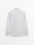 Regular fit micro-striped shirt