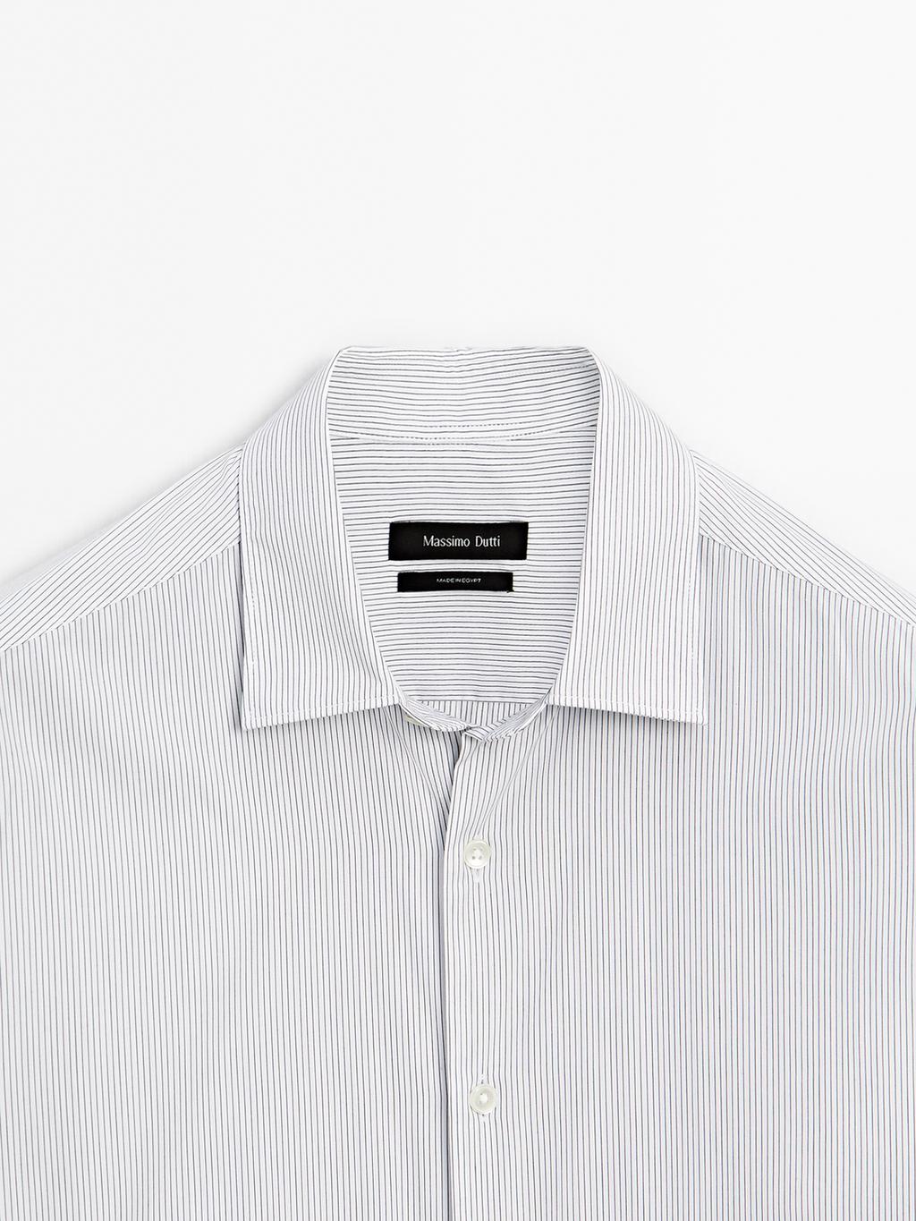 Regular fit micro-striped shirt