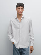 Regular fit micro-striped shirt