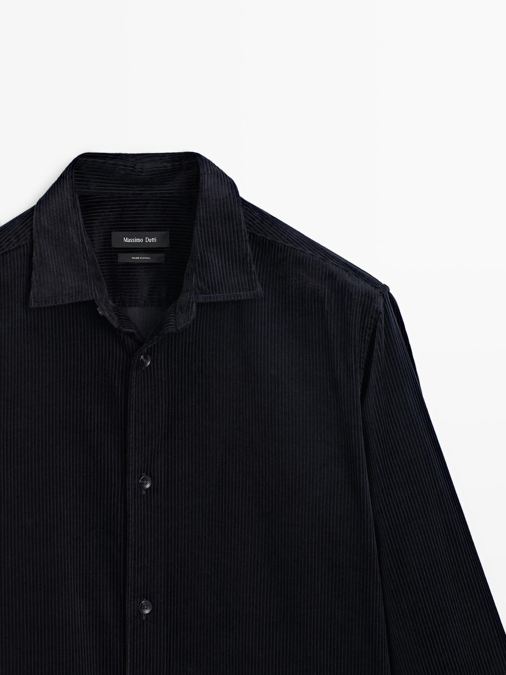 Regular fit corduroy overshirt