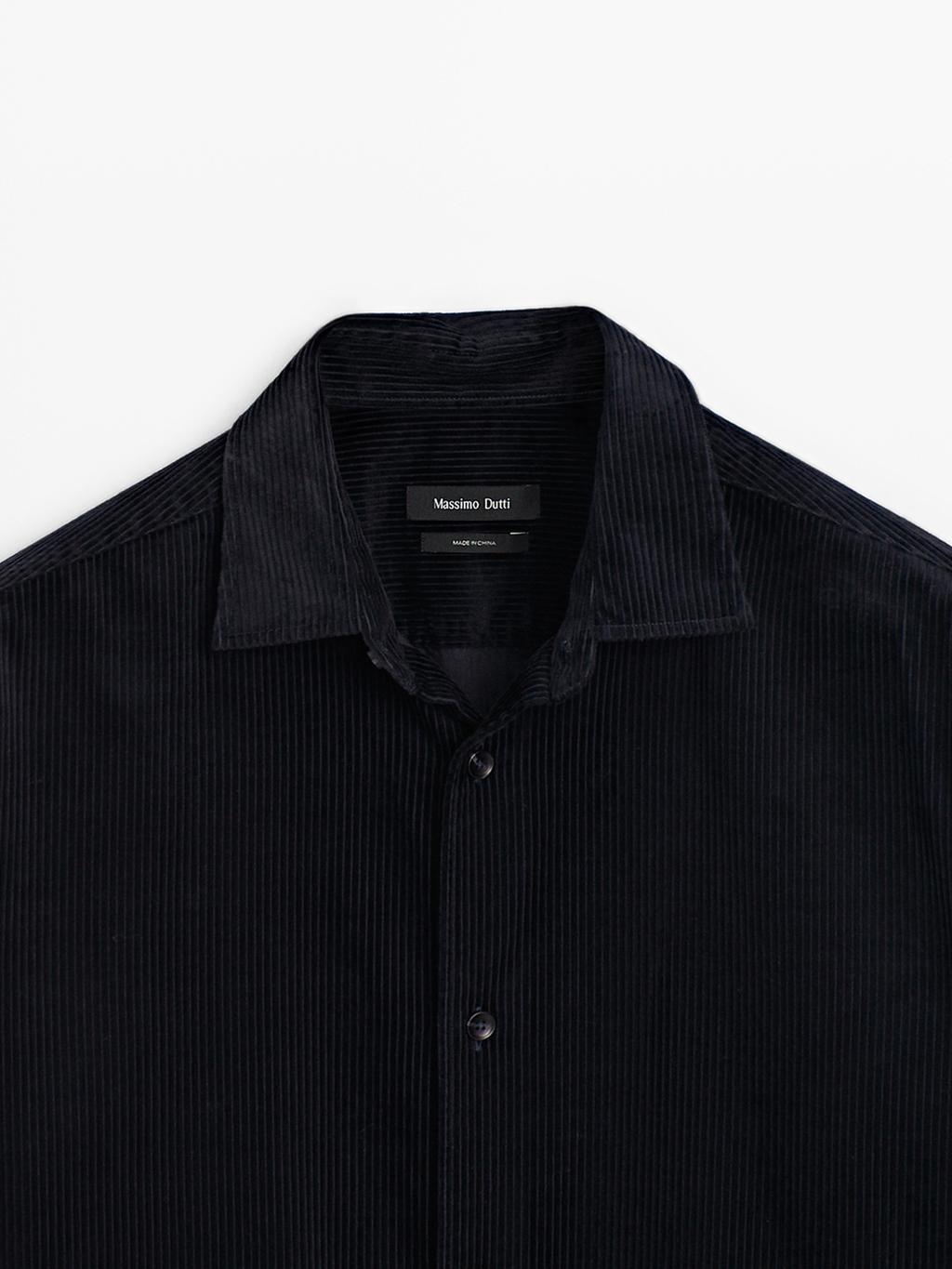 Regular fit corduroy overshirt