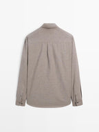 Soft regular fit melange shirt