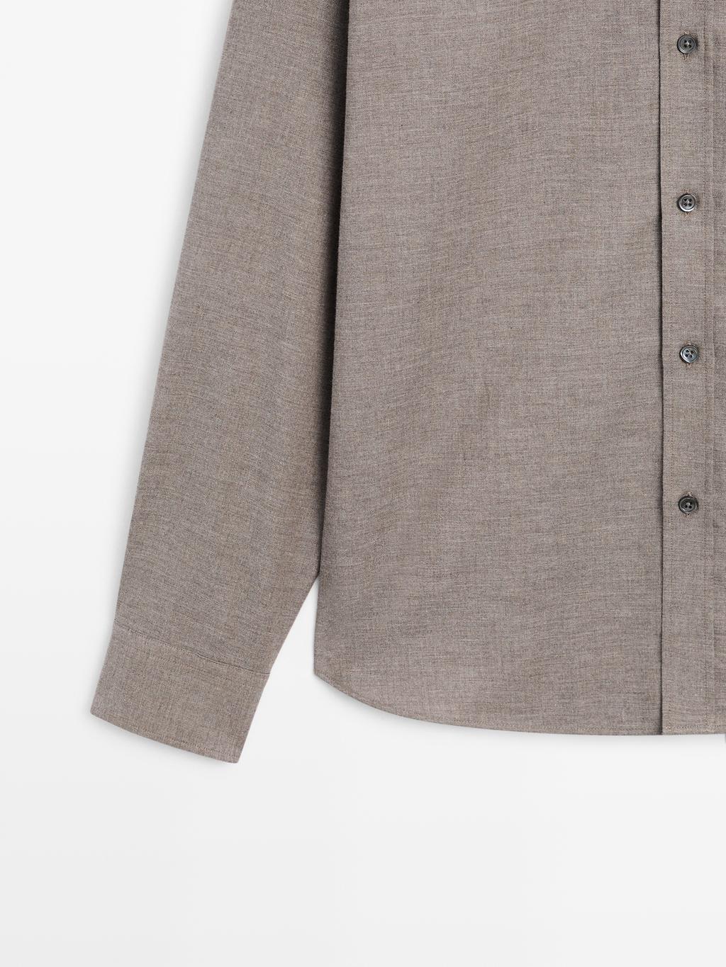 Soft regular fit melange shirt