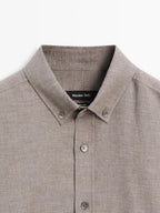 Soft regular fit melange shirt