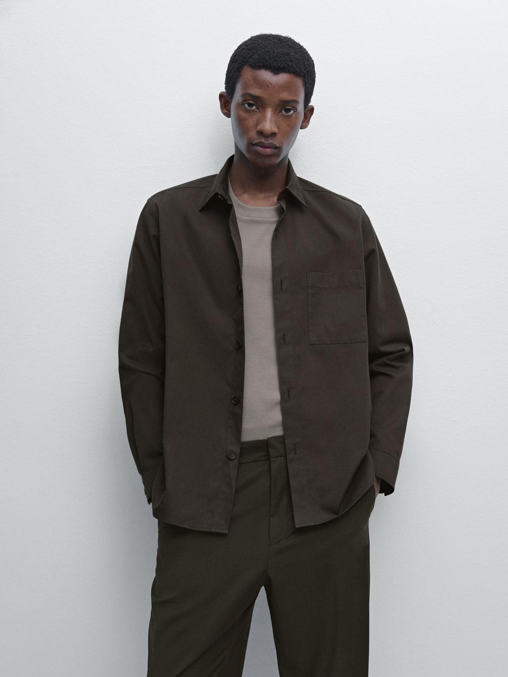 Relaxed fit shirt with pocket