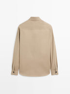 Cotton blend overshirt with pockets