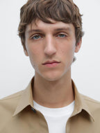 Cotton blend overshirt with pockets